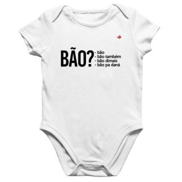 Imagem de Body Bebê Algodão Bão - Foca na Moda, Branco, P