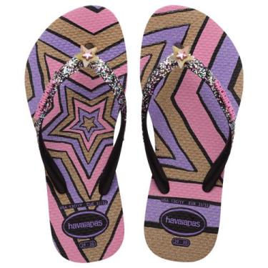 Imagem de Havaianas k sl Glitter 25-26, Preto, 23/24 + 37/38