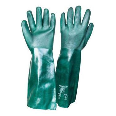 Imagem de Kit 24x Luvas De Pvc E Algodão Palma Aspera Segurança Epi - PROTEPLUS,