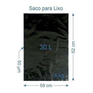Imagem de 500 Sacos Para Lixo Reforçado 30 Litros - Higipack