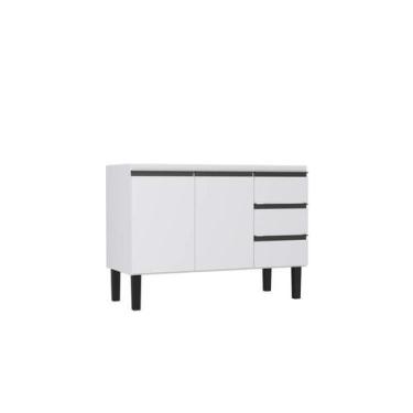 Imagem de Gabinete de Cozinha Branco em Aço 116cm Netuno Cozimax