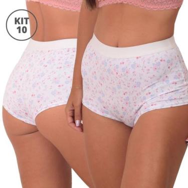 Imagem de KIT 10 Calcinha Boxer shortinho conforto cueca feminina lingerie confo