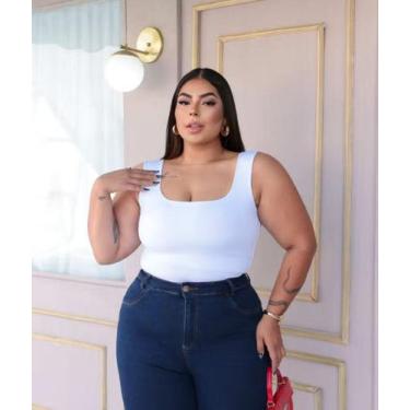 Imagem de Body Slin Plus Size Decote Quadrado - STILLOS MODAS, Branco, único44/5