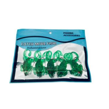 Imagem de Kit 5 Sapinho Frog Isca - Artificial Com Anzol Anti Enrosco - Alto Mar