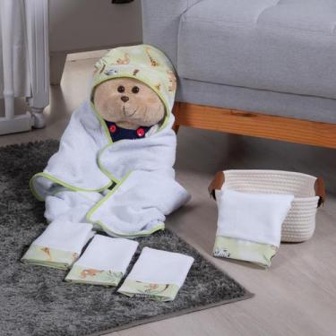 Imagem de Kit fraldinha e toalha capuz bebê maternidade - Monzillo Baby & Kids, 