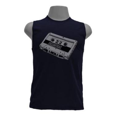 Imagem de Camiseta regata masculina - Fita K7. - DASANTIGAS, Navy blue, Navy blu