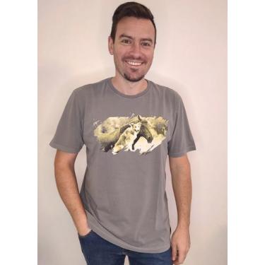 Imagem de Camiseta masculina Cinza - Sela Dourada, GG