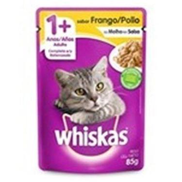 Imagem de Alimento Ração Úmida Whiskas Sachê Frango Ao Molho para Gatos Adultos 
