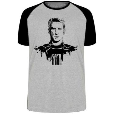 Imagem de Camiseta   Capitão América  Steve Blusa Plus Size extra grande adulto 