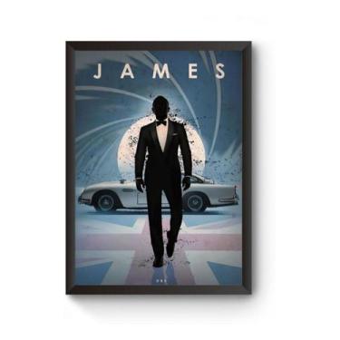 Imagem de Poster Moldurado Car Legends James Bond Quadro - Fanarte