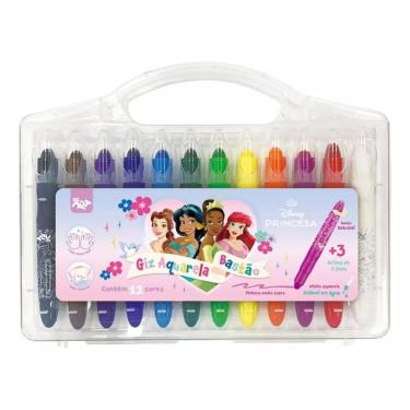 Imagem de Giz De Cera Aquarela Retrátil Dac Art - Princesas - 12 Cores
