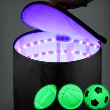 Imagem de Hiboom Carregador de luz UV de brilho rápido grande bolsa de recarga de LED para que brilha no escuro, Kickball, Dodgeball, futebol, basquete, vôlei, jogo que brilha no escuro, adolescente adulto