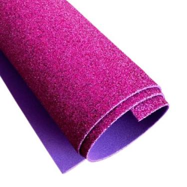 Imagem de Pacote 5 folhas eva glitter 40x48cm - Estela Paper, Violeta