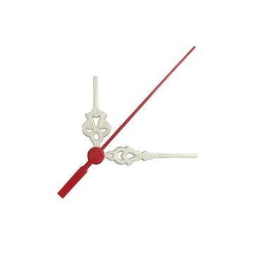 Imagem de Ponteiros para Máquina de Relógio Colonial Médio 5,5cm Branco Vermelho
