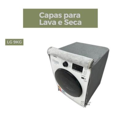 Imagem de Capa para lava e seca lg 9kg impermeável flex - Capas Flex, Cinza
