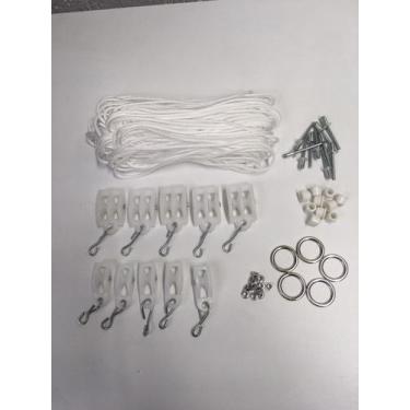 Imagem de Kit Completo Manutenção Varal de teto com 23,5m de corda - Varalle