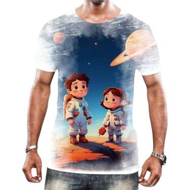 Imagem de Camiseta Camisa Crianças Astronautas Planetas Galáxias 10 - Enjoy Shop