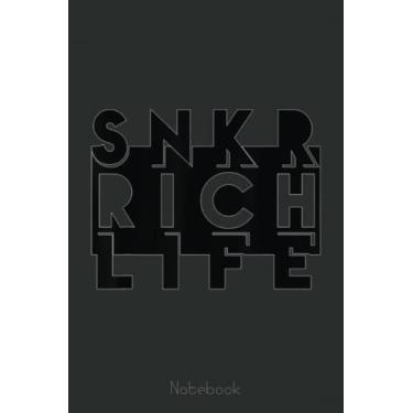 Imagem de Mens Sneaker Rich Life Notebook Sneaker Heads Basketball Shoes: A blank lined basketball notebook 6x9 in 110 Pages that makes a fun basketball gift ... women's basketball, team basketball gifts