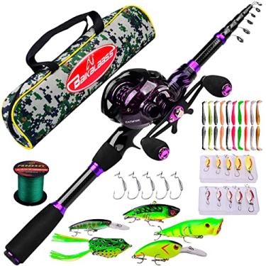 Imagem de BAIKALBASS Combo De Vara De Pesca E Carretel - Vara De Spincast Telescópica De 6,9 Pés Com Combos De Carretel De Arremesso Para Destros - Conjunto De Equipamento De Pesca De Robalo De Água Salgada De