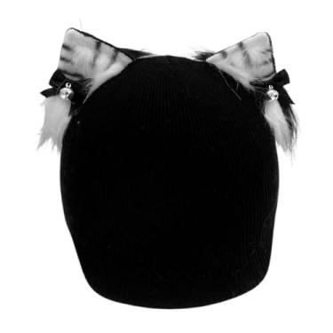 Imagem de Generic Capa para capacete de esqui na neve, gorro de malha em formato de orelha de gato, capa para capacete de snowboard, capa para capacete de esqui para