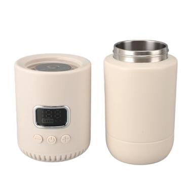 Imagem de Aquecedor de Mamadeira Portátil, 300ML 55 ℃ Aquecedor de Mamadeira Rápido Em Movimento, Aquecedor de Leite de Viagem Sem Fio para Fórmula de Leite Materno, Controle Preciso de