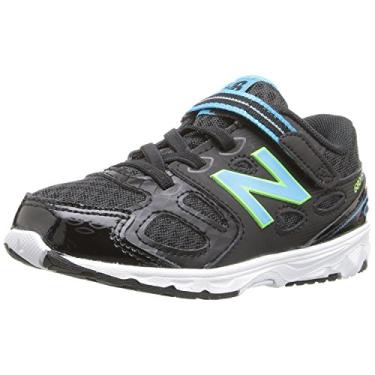 Imagem de New Balance KA680 Tênis de corrida infantil (infantil), Preto/Azul/Verde, 2 Wide Infant