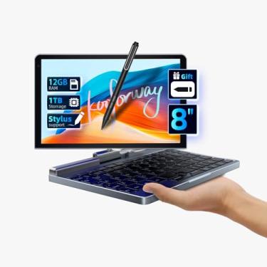 Imagem de KOOFORWAY Computador portátil pequeno com tela sensível ao toque de 8 polegadas, mini computador Windows 11 Pro para estudantes de negócios ao ar livre, Intel N100 12GB LPDDR5 1TB SSD Stylus cortesia