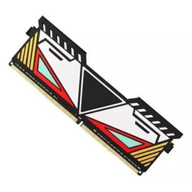 Imagem de Memória RAM Pusskil 16GB 3200MHz DDR4 - DIMM para Desktop, CL22, XMP 2.0, Compatível com Intel e AMD, Low Profile Branca - Kit 2x8GB
