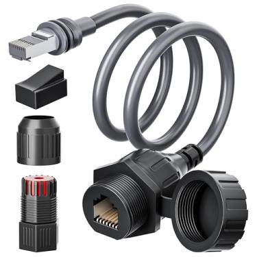 Imagem de AUDEETO Adaptador Ethernet Starlink Geração 3/Mini – Cabo Starlink à prova d'água com conectores fêmea RJ45 para conectividade definitiva com antena e roteador Starlink Gen 3