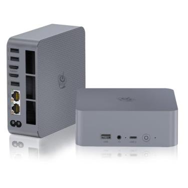 Imagem de Beelink Mini PC SER5, AMD Ryzen 5 5560U (6C/12T, até 4,0 GHz), 16G DDR4 RAM/500GB M.2 2280 NVMe SSD Mini computador, suporta tela tripla (HDMI+DP+Tipo-C)/4K@60Hz/WiFi 6/BT5.2