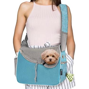 Imagem de PetAmi Porta-Estilingue Para Cães Pequenos, Bolsa Transversal Macia Para Carregar Filhotes, Bolsa Ajustável Para Animais De Estimação Para Usar Em Viagens Médias Para Cães E Gatos, Bolsa Para Cães Par