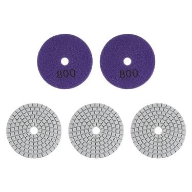 Imagem de HARFINGTON 5 unidades de almofadas de polimento de diamante de 7,6 cm 800 almofada de polimento úmido/seco para bancada de mármore de concreto de pedra quartzo para moedor de polimento