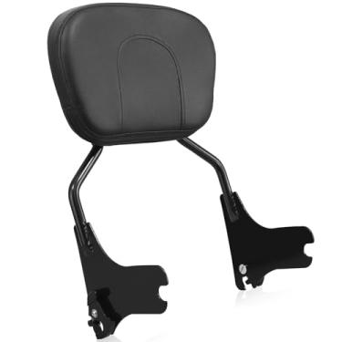 Imagem de NOVALLA Almofada traseira destacável Sissy Bar do encosto do passageiro adequada para Harley Davidson Touring Street Glide Road Glide Road King Electra Glide Ultra Limited 1997-2008 (preto)