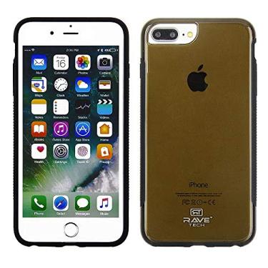 Imagem de Cube - Apple iPhone 8 Plus / 7 Plus / 6s Plus / 6 Plus - Rave Tech Dual Injeção Preto TPU Amortecedor com capa preta de policarbonato