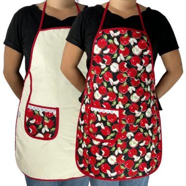 Imagem de Avental Plastificado Estampado Com Bolso Dulpa face Cozinha - Genérica