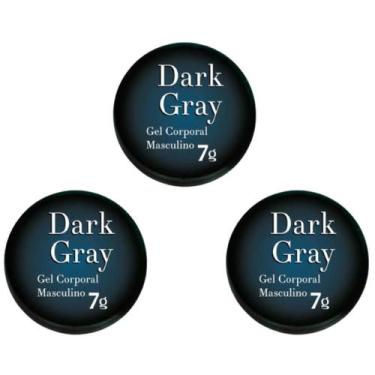 Imagem de Kit 03 Unidades Gel Dark Gray Excitante Masculino 7g Garji - Sexshop
