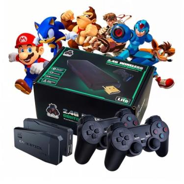 Imagem de Video Game Retrô Lite Stick 4 k, + 20.000 Jogos, 2 Joysticks Wireless Sem Fio - Jogos Clássicos