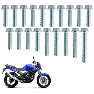 Imagem de Kit parafusos cromados tampa motor lateral direita YS250 FZ250 Fazer 2