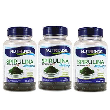 Imagem de 3 Spirulina 500mg- Microalga Vegan- 60cap Cada-