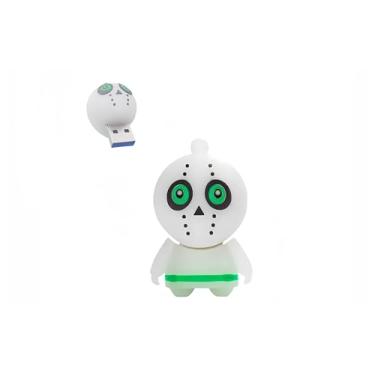Imagem de Ecoodisk Pen Drive USB 3.0 de 128 GB com desenho animado de Halloween White Devil Memory Stick Pendrive de borracha de silicone