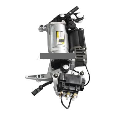 Imagem de Bomba de compressor de suspensão a ar compatível com Q7 4L, compatível com VW Touareg 7L, compatível com Cayenne 9PA - Inclui suporte, conjunto de tubo de válvula de bloco 7L8616006A