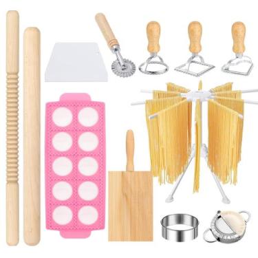 Imagem de Conjunto de 12 Peças para Fazer Macarrão com Escorredor e Tábua de Nho
