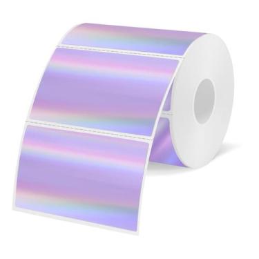 Imagem de Etiquetas Adesivas Térmicas Holográficas Yegawen (3x2 pol.) - Pacote c