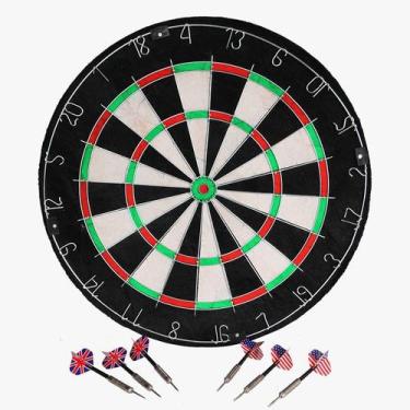 Imagem de Dardo Alvo Sisal Dart Game Com 6 Dardos - Jogo - Tacolândia