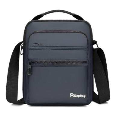 Imagem de Sholder Bag Masculina Alça Transversal Lateral de Mão Impermeável Casual Estilosa Bolsa Esportiva Fitness Festa Moda (Cinza)