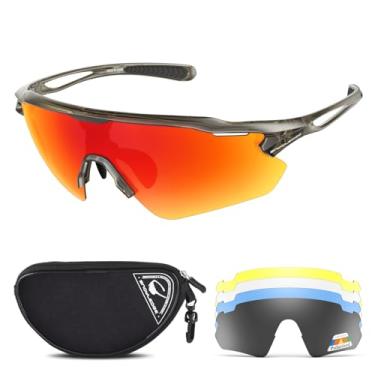 Imagem de Óculos de sol esportivos TR90 com armação inquebrável polarizada anti-UV400