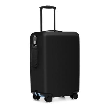 Imagem de ReignSword Capa protetora de mala de viagem adequada para bagagem de 55 a 63 cm, capas de bagagem laváveis com bolso lateral para mala aprovada pela Tsa (preta, M), Preto, M