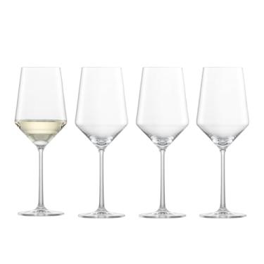 Imagem de ZWIESEL GLAS Pure Saugivnon Blanc Copo de vinho branco (conjunto de 4), taças de vinho graciosas para vinho branco, copos de cristal Tritan laváveis na máquina de lavar louça, feito na Alemanha (400