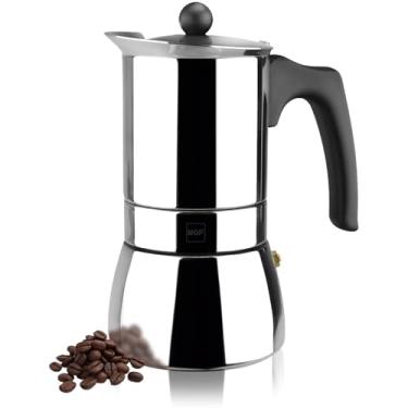 Imagem de MAGEFESA Genova - Máquina de café espresso Stovetop, tamanho 10 xícaras, feito de aço inoxidável 18/10, faça seu próprio café italiano com esta panela moka, segura e fácil de usar, cafetera, café