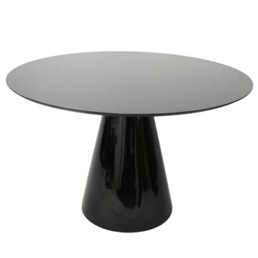 Imagem de Mesa de Jantar Cone Redonda 120 cm Laqueado Preto